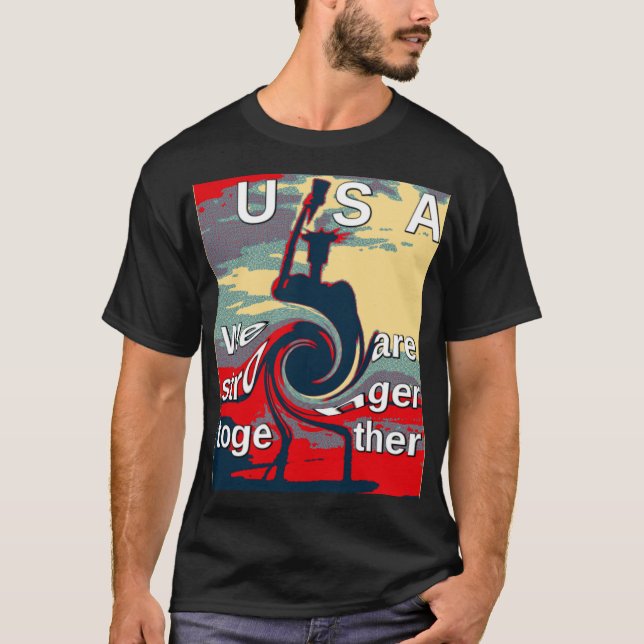 T-shirt Hillary USA nous sommes plus forts ensemble (Devant)