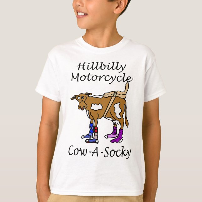 T-shirt Hillbilbilly Moto Funny Vache Cadeau Vache Une Cha (Devant)
