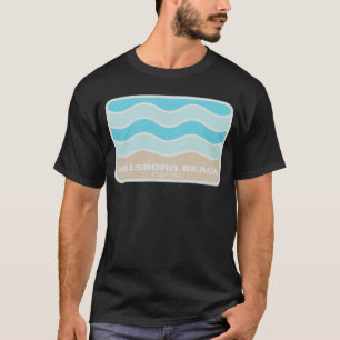 T-shirt Hillsboro Beach Floride Rétro FL Waves Beach Souve