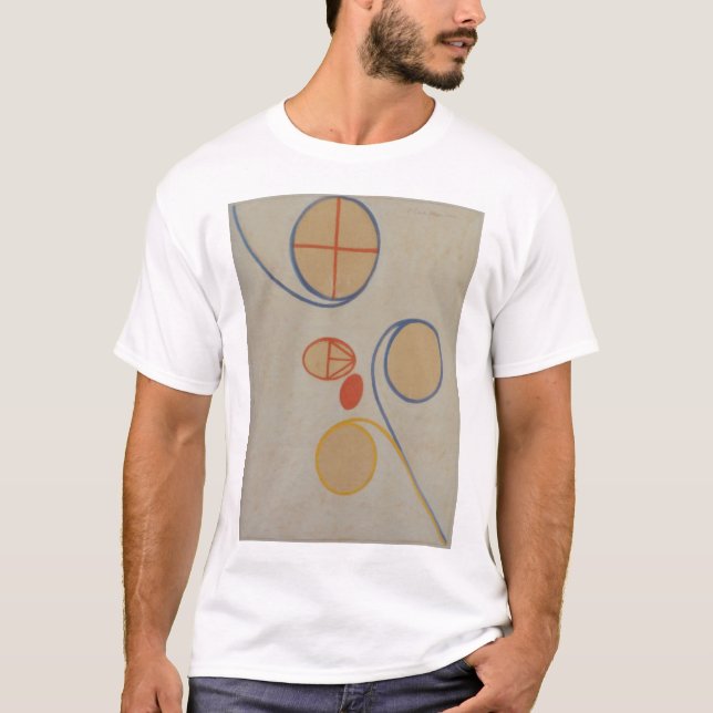 T-shirt Hilma Af Klint, Seven Point Star No2, Art Abstrait (Devant)