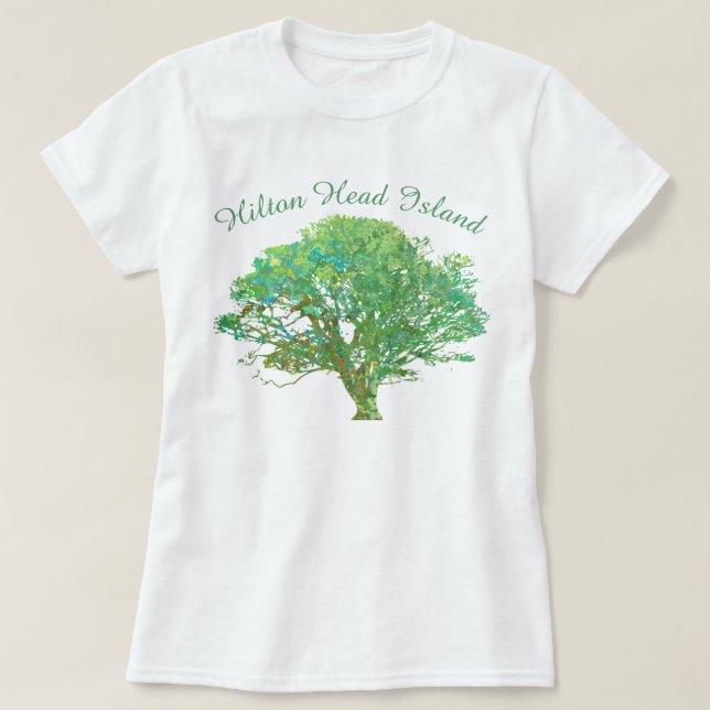 T-shirt Hilton Head Island SC Live Oak Tree (Design devant)