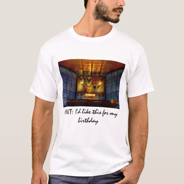 T-shirt HINT : Je voudrais ceci pour mon anniversaire - Be (Devant)
