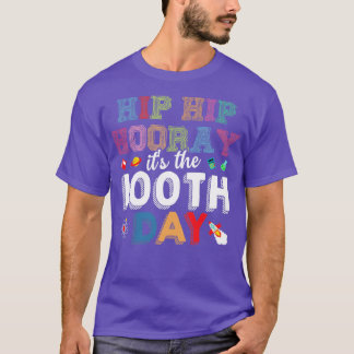 T-shirt Hip Hip Hip Horay C'Est Le 100E Jour De L'École Re