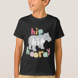 T-shirt Hip Hip Houray Dessin Hippone gris