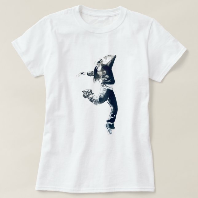 T-shirt hip hop cool danseuse (Design devant)