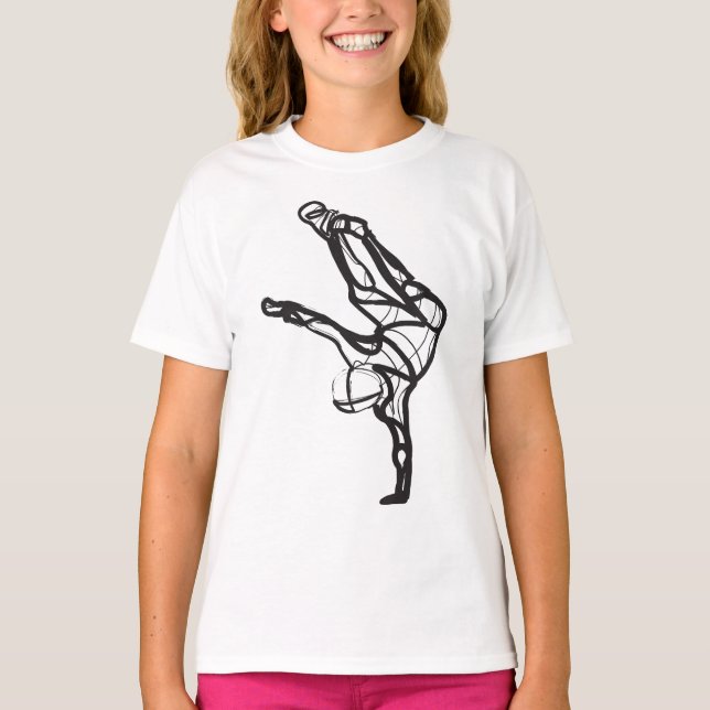 T-shirt Hip hop Dance Ringer Tee (Filles) (Devant)