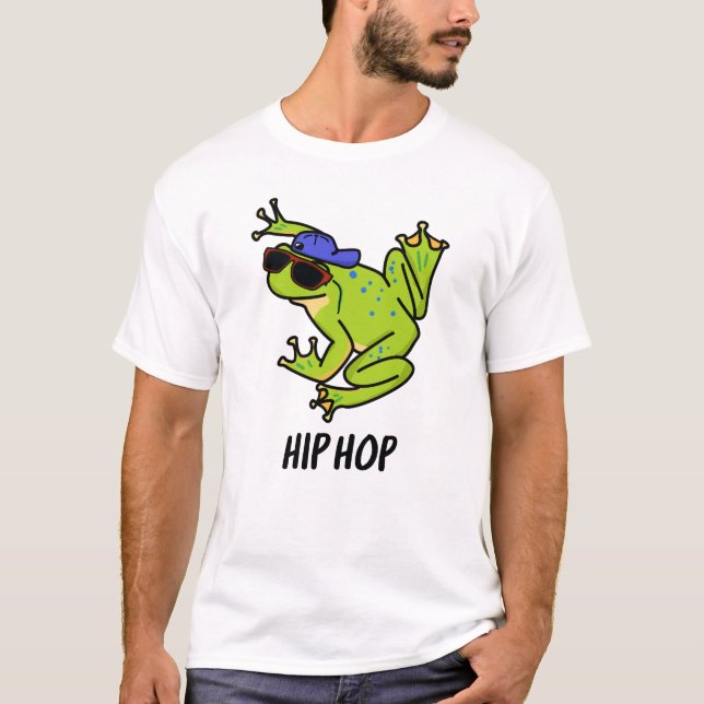 T-shirt Hip hop Funny Hopping Frog Pun (Devant)