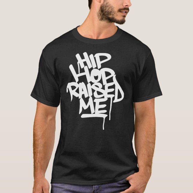T-shirt Hip hop M'A Élevé Peinture au Spray Blanc Essentie (Devant)