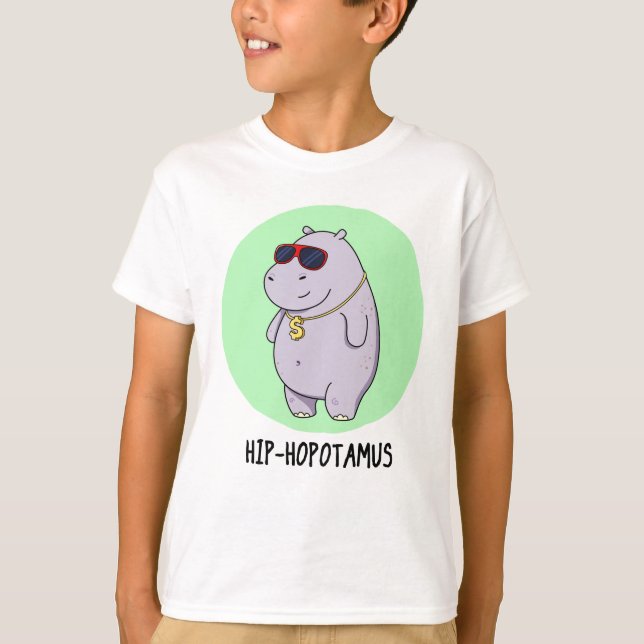 T-shirt Hip-Hopotamus Funny Hippo Pun (Devant)