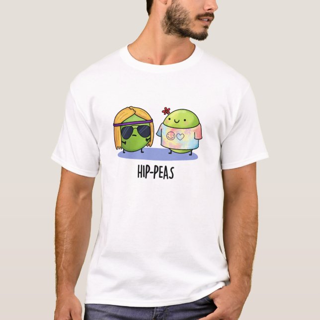 T-shirt Hip-Peas drôle Hippie Peas Pun (Devant)