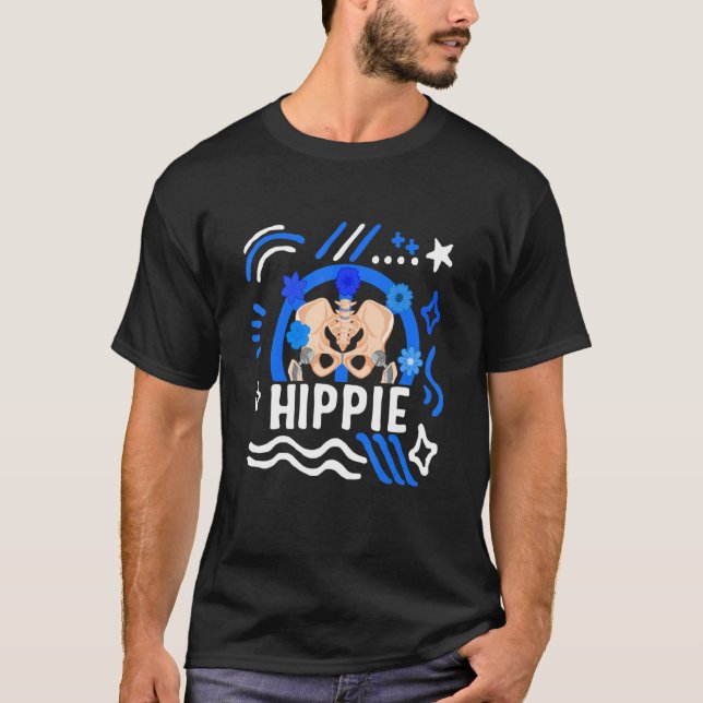 T-shirt Hip Surgery Hippie Floral Bionic Broken Hip Replac (Devant)