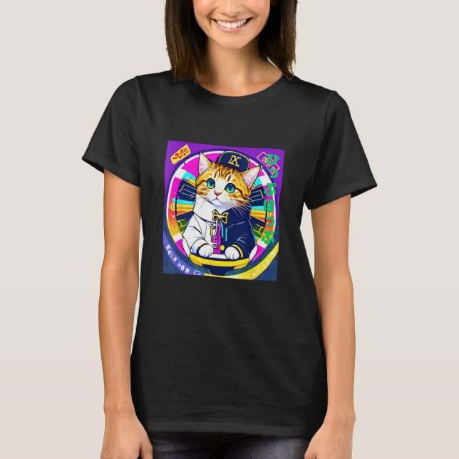 T-shirt Hiphopper cat (Devant)