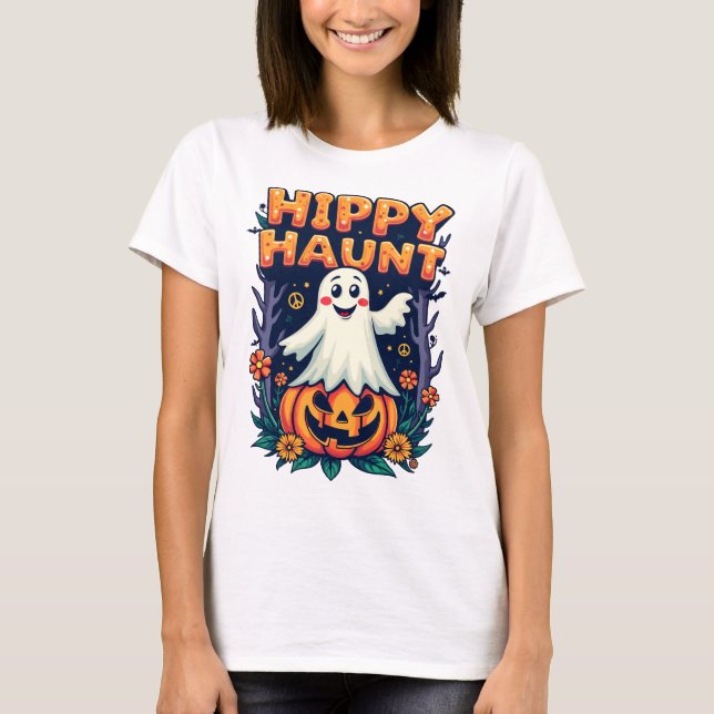 T-shirt Hippi Haunt Halloween (Devant)
