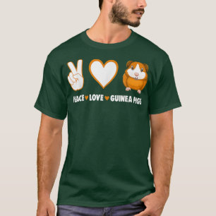 T-shirt Hippie Cavy Lover Guinée Cochon Propriétaire Paix,