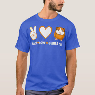 T-shirt Hippie Cavy Lover Guinée Cochon Propriétaire Paix,