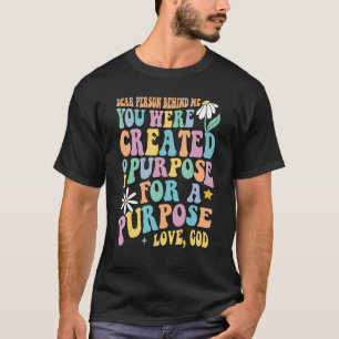 T-shirt Hippie Chère Personne Derrière Moi Le Monde Floral