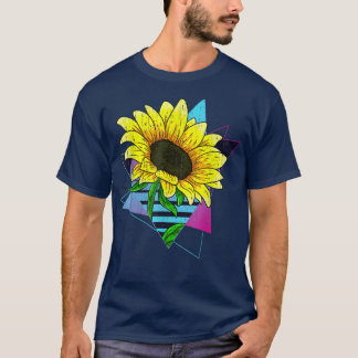 T-shirt Hippie Fleur Jaune Lover 80s Vaporwave esthétique