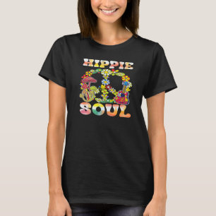 T-shirt Hippie Fleur Paix Amour Bonne Âme 1