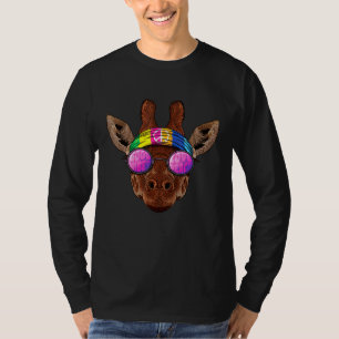 T-shirt Hippie Giraffe Love Peace Sign les années 70 Hippi