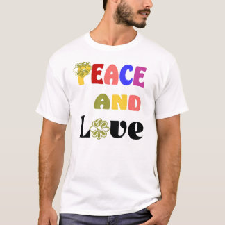 T-Shirt Hippie Paix et Amour