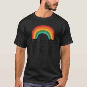 T-shirt Hippie Retro enseignant anti-harcèlement Rainbow K