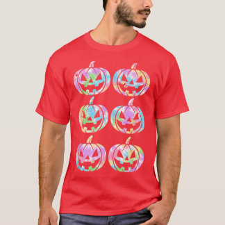 T-shirt Hippie Tie Dye Style Happy Citrouille Halloween Ja