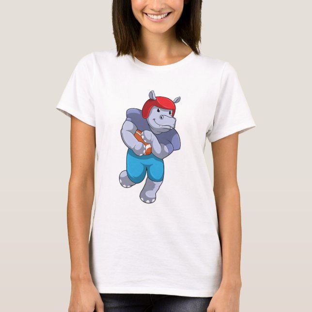 T-shirt Hippo à Football Sports (Devant)