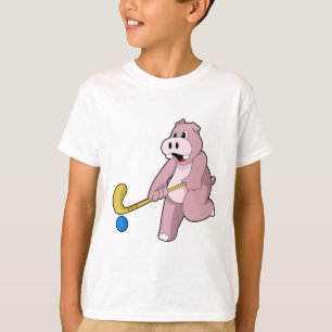 T-shirt Hippo at hockey