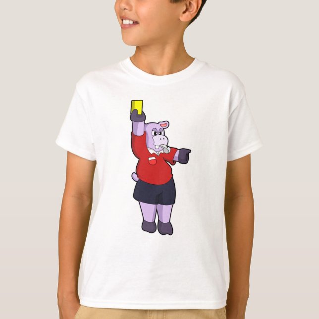 T-shirt Hippo au football en tant qu'arbitre (Devant)