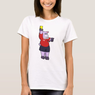 T-shirt Hippo au football en tant qu'arbitre