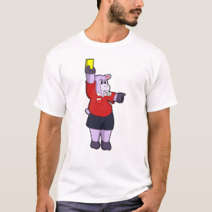 T-shirt Hippo au football en tant qu'arbitre