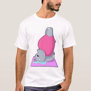 T-shirt Hippo au yoga Fitness