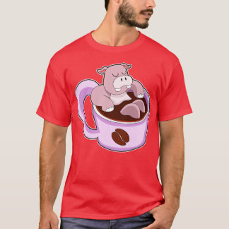 T-shirt Hippo avec la coupe du café
