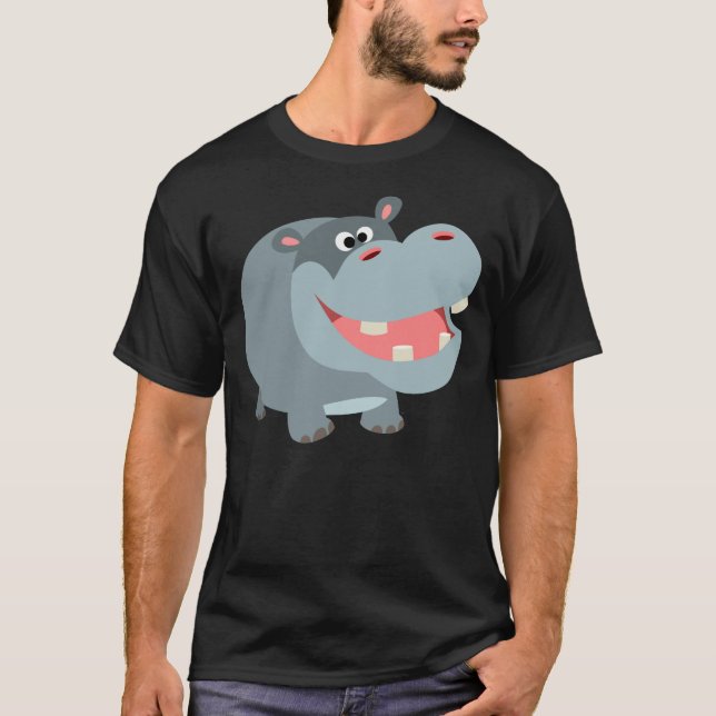 T-shirt Hippo avec un joli dessin souriant (Devant)