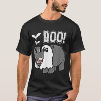 T-shirt Hippo Boo Halloween Costume Hommes Femmes Enfants