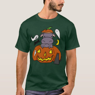 T-shirt Hippo Citrouille d'Halloween
