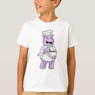 T-shirt Hippo comme chef avec bol