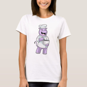 T-shirt Hippo comme chef avec bol