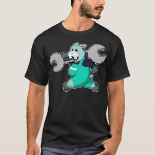 T-shirt Hippo comme mécanique avec clé