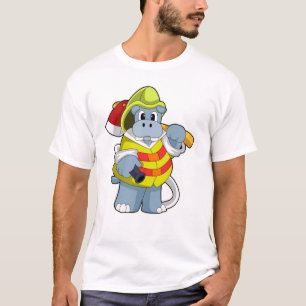 T-shirt Hippo comme pompier avec l'alcool
