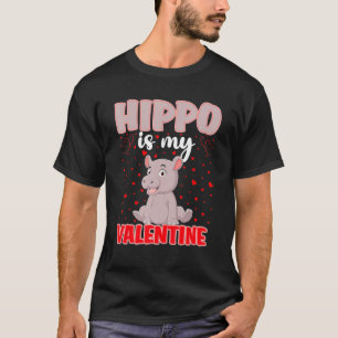 T-shirt Hippo est mon coeur d'amour Valentin Hippo Valenti