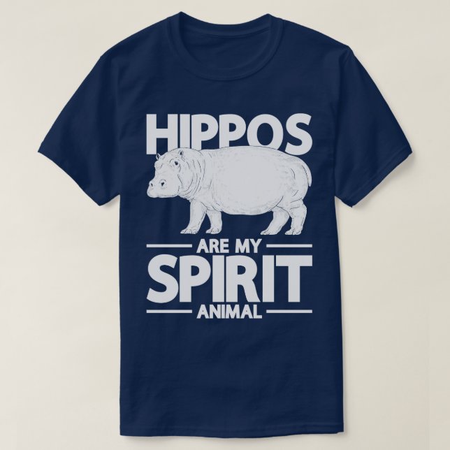 T-shirt Hippo Est Mon Esprit Animal Hippopotame (Design devant)