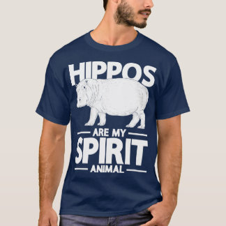 T-shirt Hippo Est Mon Esprit Animal Hippopotame