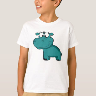 T-shirt Hippo heureux bleu