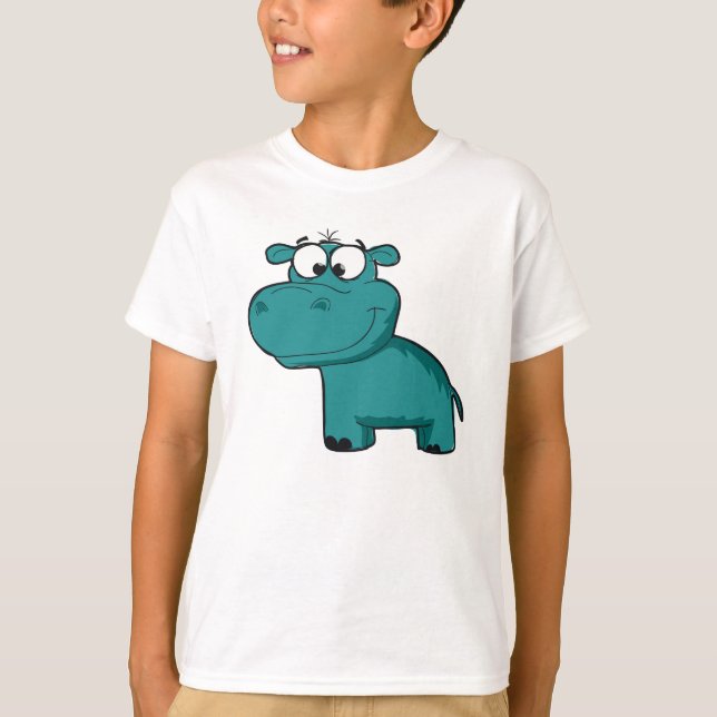 T-shirt Hippo heureux bleu (Devant)