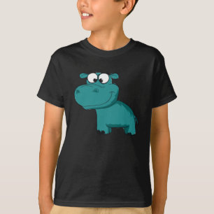 T-shirt Hippo heureux bleu