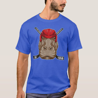 T-shirt Hippo Hockey sur glace Baguette de hockey sur glac