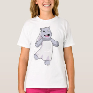 T-shirt Hippo, mariée au voile