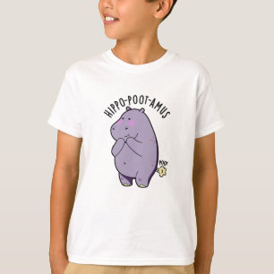 T-shirt Hippo-poot-amus Drôle Farting Hippo Pun