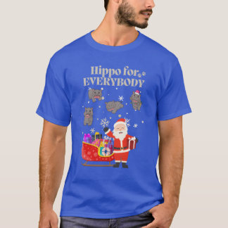 T-shirt Hippo pour tout le monde Hippo Noël laid Noël